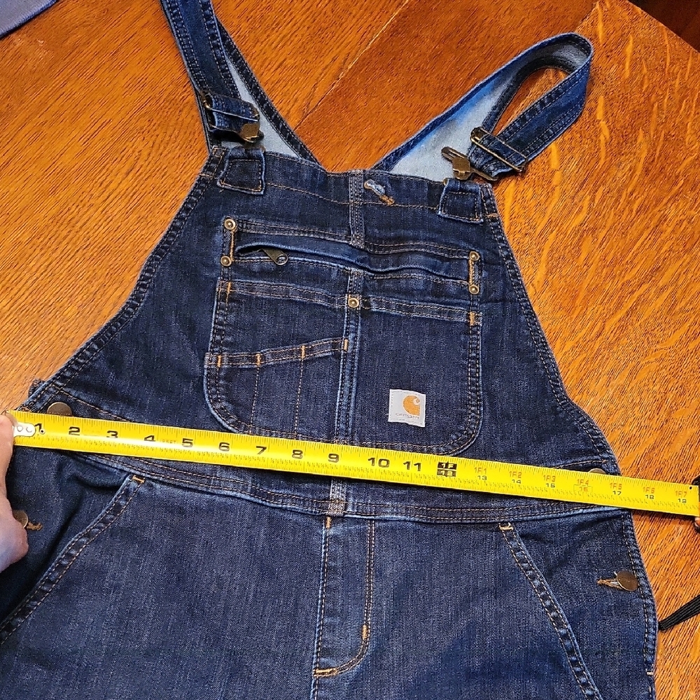 Carhartt Women's Denim Double Front Bib Overalls Size Small 4/6 Tall - Picture 12 of 12
